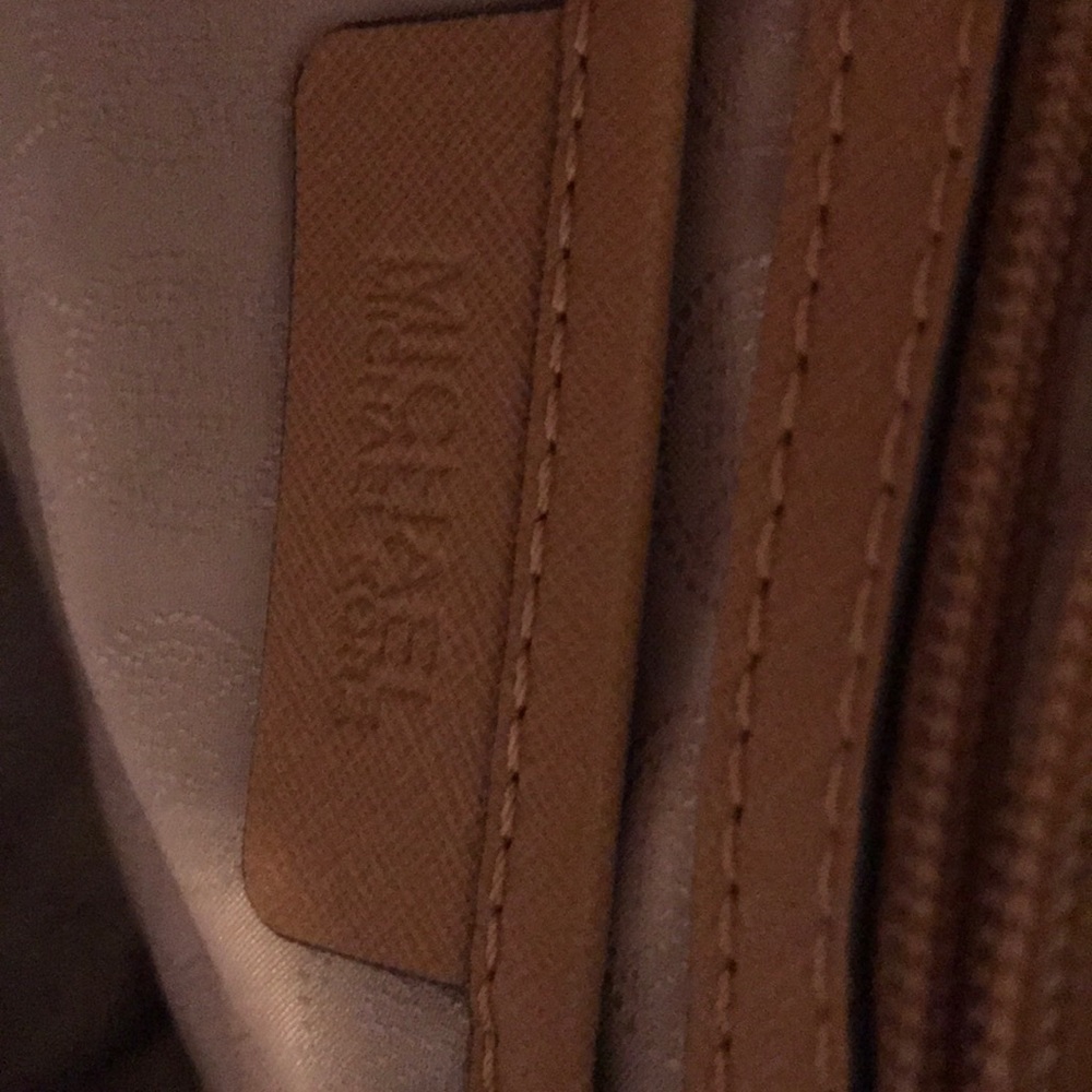 Michael Kors Tan and Black Leather Satchel - Picture 5 of 7